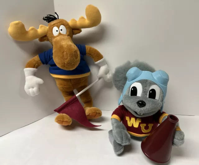 Rocky & Bullwinkle Talking plush stuffed animals