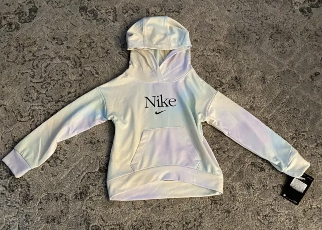 Nike Girls` Sportswear Pullover Hoodie Size 4 XS Tie Dye