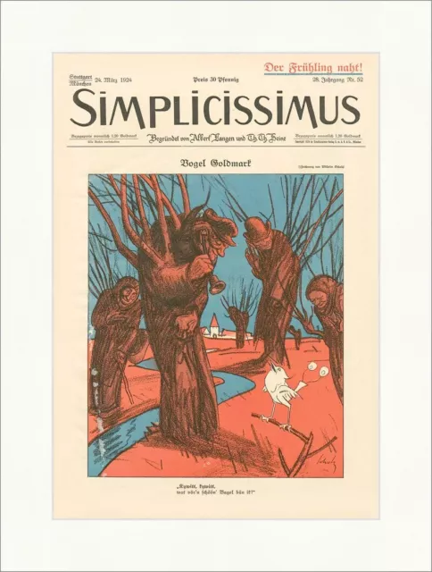 Titelseite der Nummer 52 von 1924 Wilhelm Schulz Goldmark Simplicissimus 1479