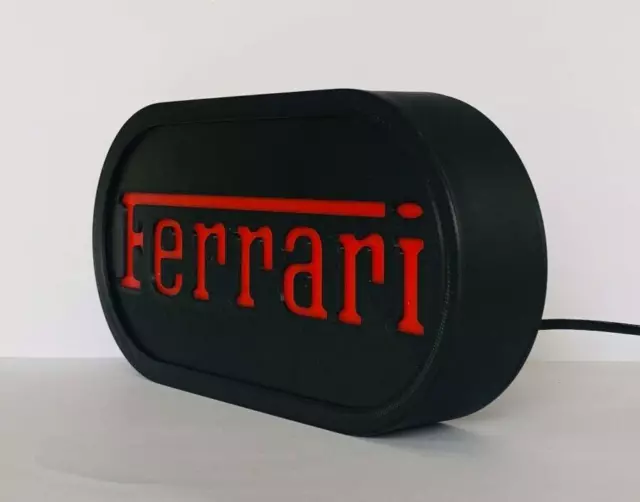 Ferrari 2 - USB Lightbox ~ Sign ~ Lamp