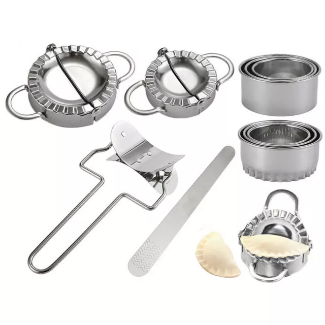 10 Dumpling Maker Stainless Steel Dough Press Pie Ravioli Making Mold Mould Tool