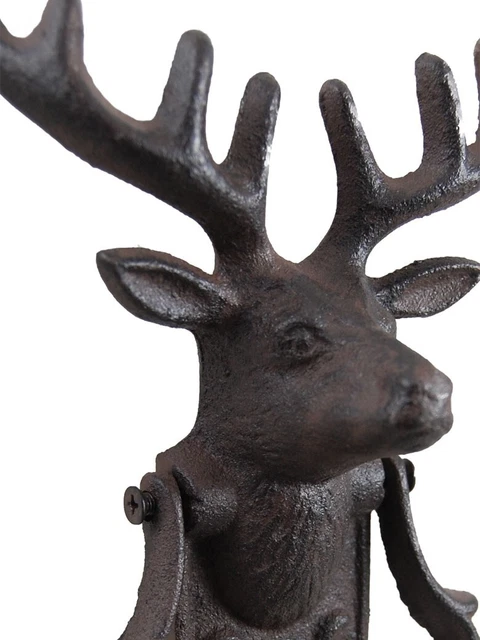 Heurtoir de porte  décoratif en fonte avec poignée - Cerf 2