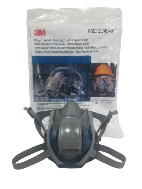 3M 6503QL Rugged Comfort Quick Latch Half Facepiece Reusable Respirator Large