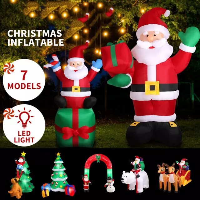 Regali di Natale modelli gonfiabili giocattoli spina UE bambole illuminate Babbo Natale illuminazione a LED