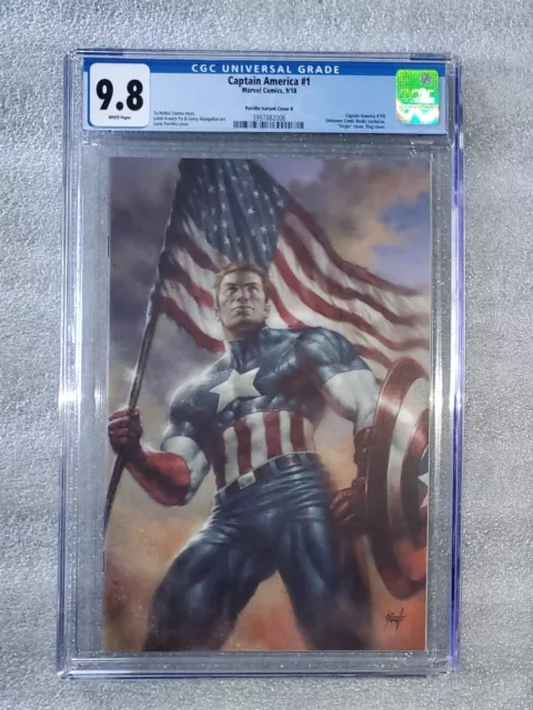 Captain America #1 Lucio Parrillo Virgin Variant Cover CGC Graded 9.8 NM+ Marvel