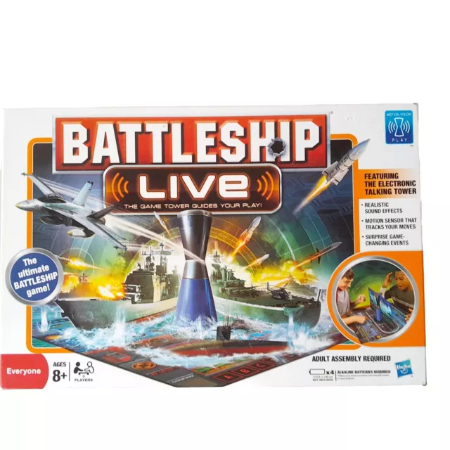 BattleShip Live Electronic Board Game Hasbro 2011 Sound & Motion - Working