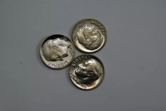 Usa Dime's 1978 Coin Set Regular + D + S Proof All High Grade B32 Cm13-3