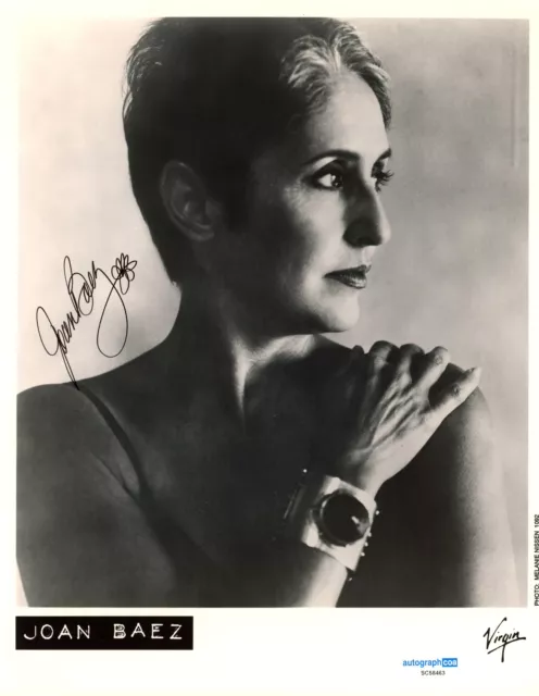 Joan Baez AUTOGRAPH Signed Folk Singer Autographed 8x10 Photo ACOA 2