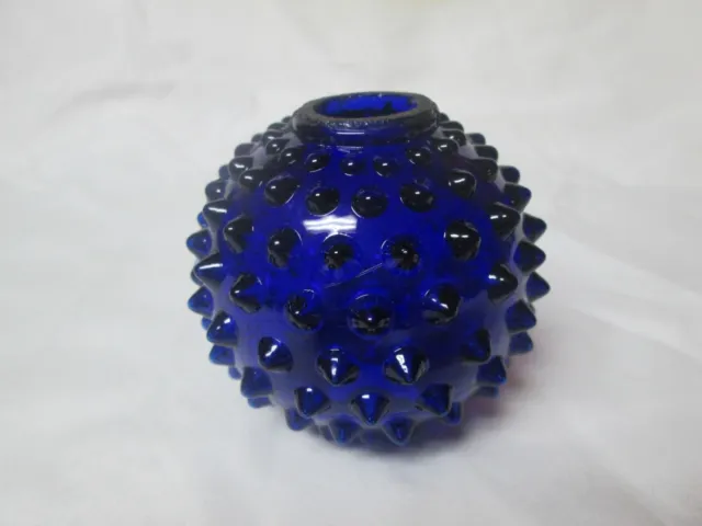 Vintage Cobalt Blue Glass Lightning Rod Ball-Hobnail, Spikes-EXC!-L@@K!