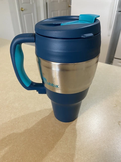 Bubba 34oz Blue Insulated Mug Hot/Cold Tumbler Cup w/Handle & Bottle Opener