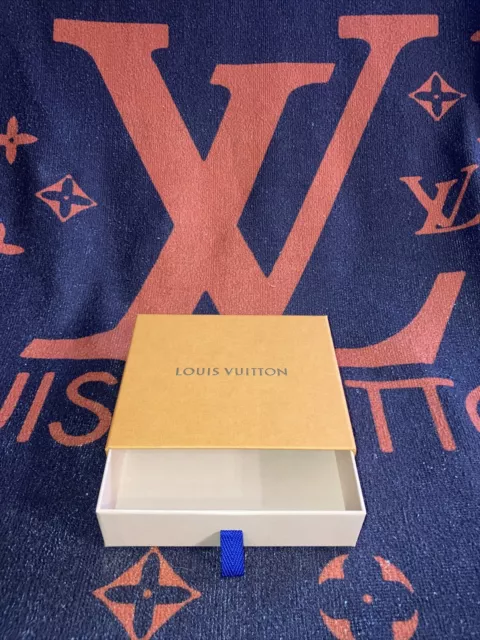 Authentic Louis Vuitton Gold Letter 5.25x 3.5x1 Empty Drawer Style Box .