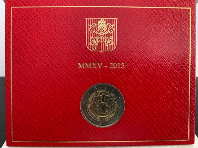 2 Euro Gedenkmünze Vatikan 2015 im Folder