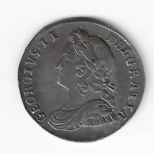 King George II (2nd) Three pence 3d Coinage 1729 Coin
