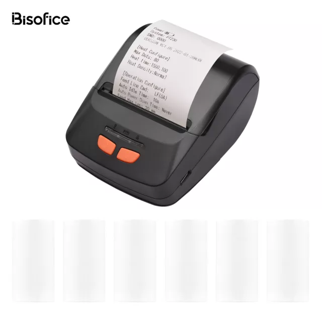 Bisofice Receipt Printer Portable 58mm  Thermal Printer   U6I1