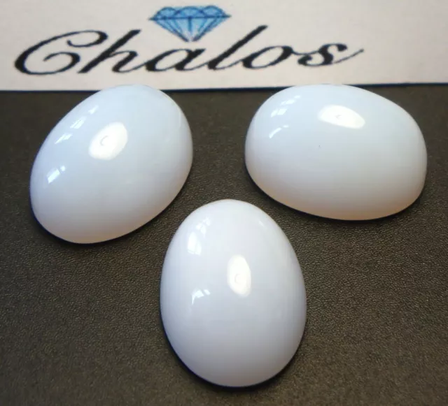 1x Calcédoine - Cabochon Ovale 18x13mm (1400)