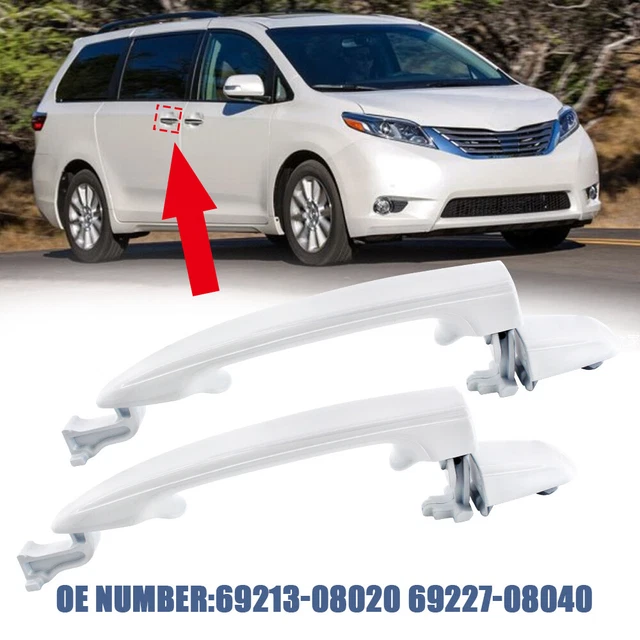 2x For Toyota Sienna 2004-10 Rear LH or RH Sliding White Door Handle 6921308020