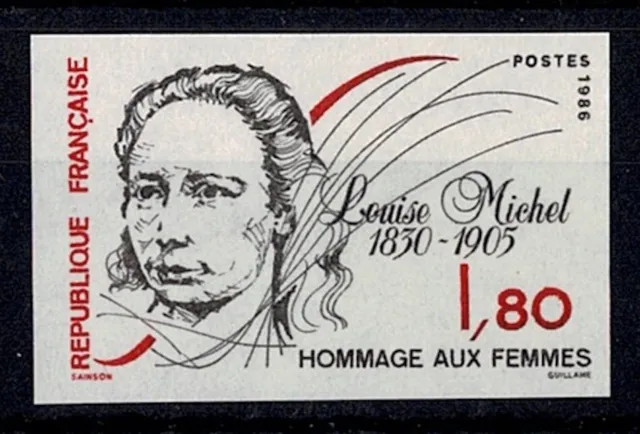 Frankreich Stamp Briefmarke Yvert 2408a " Louise Michel 1,80F Nicht Lace " Neu