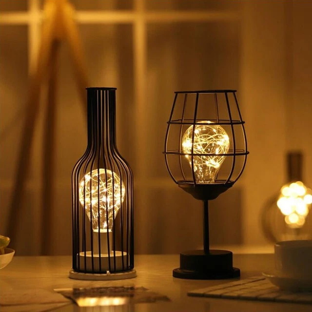 Lampe décorative en fer lumière tasse à cordes lampe lampe décorative en fer