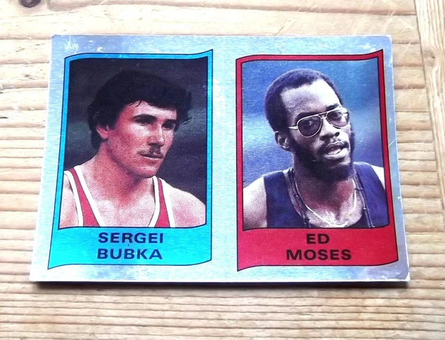 Panini Supersport Folie Sergei Bubka Russland & Ed Moses Usa Athletik Nr. 102
