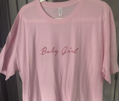 T-shirt oversize BAGGY rosa XL ""Bambina"". Nuovo.