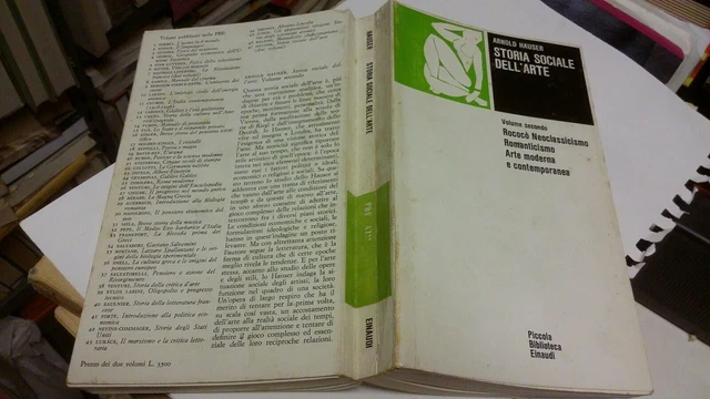 STORIA SOCIALE DELL'ARTE. Vol 2. Hauser. Einaudi.1964, 15g22 STORIA SOCIALE DELL'ARTE. Vol 2. Hauser. Einaudi.1964, 15g22