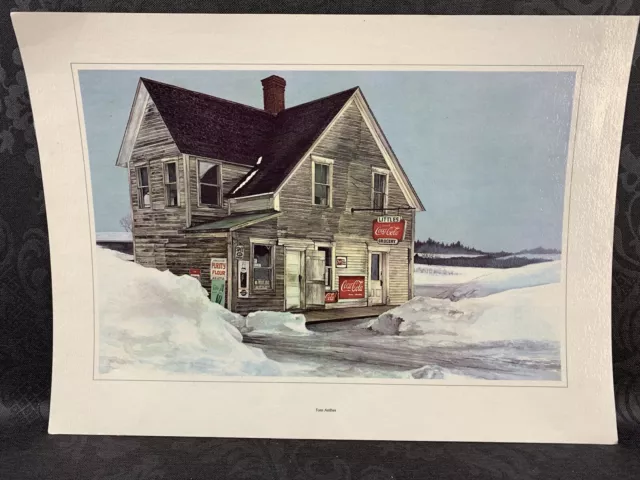 Vintage Coca-Cola Country Store Poster By Tom Anthes ￼Laminated 16￼”x12”
