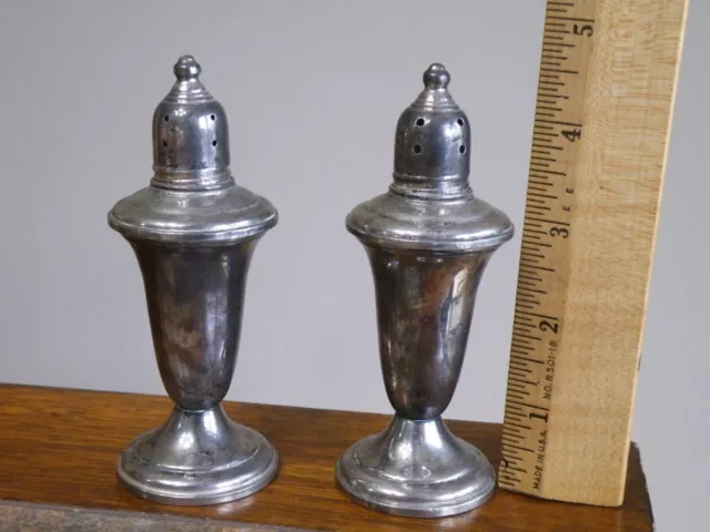 Sterling Silver Weighted & Reinforced EMPIRE Salt Pepper Shaker FREE SHIP