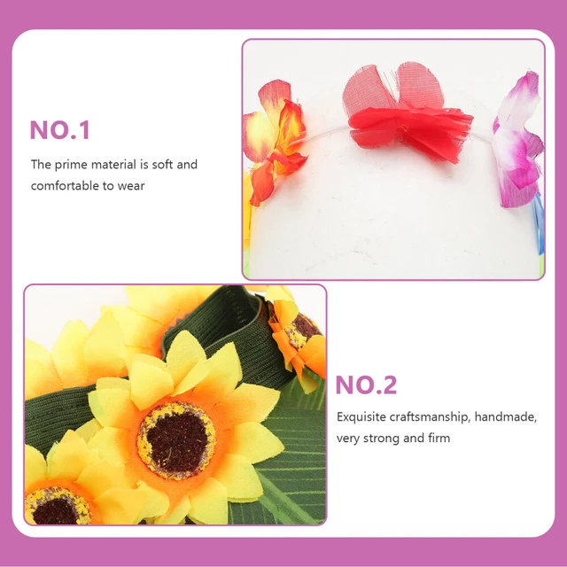 Floral Necklace Leis Hawaiian Clothing Hawaiian Necklace Props 9