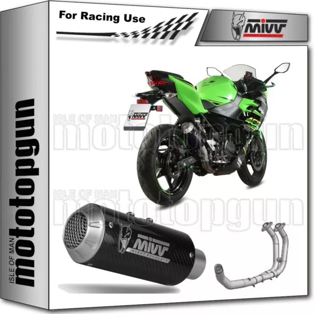 Mivv Silencioso Completo Race Mk3 Carbono Kawasaki Z400 Z-400 2019 19 2020 20