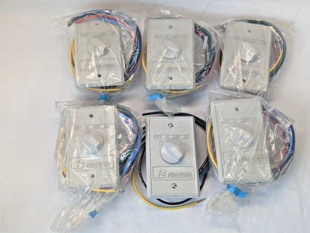 Lot 6x *OPEN BOX* International Environmental Rotary Switches Off-Hi-Mid-Lo F800