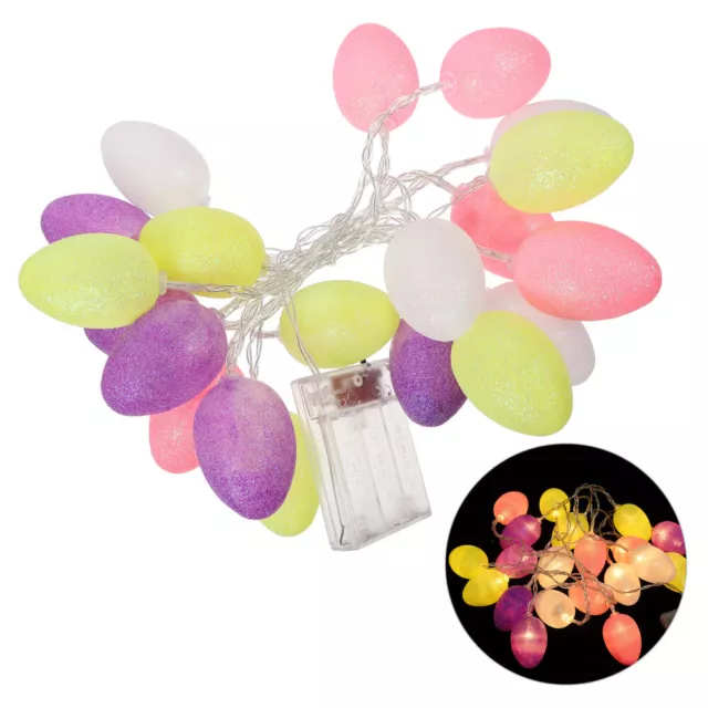 Egg Lighting Chain Easter Pastel Lights for Garland Colored