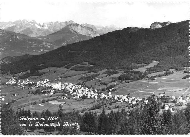 CARTOLINA DI TRENTO ,FOLGARIA - PANORAMA viaggiata 1960 NO BOLLO