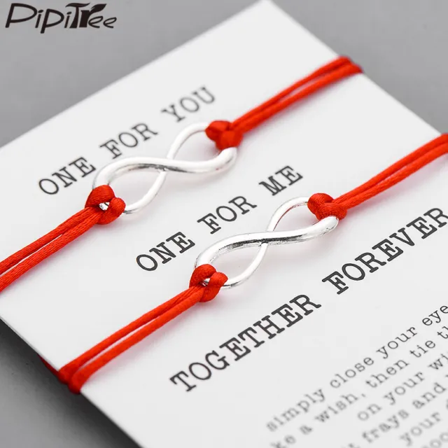 Pulsera Para Mujeres Hombres Joyería Moda Infinito Parejas Regalo De Lujo Amor