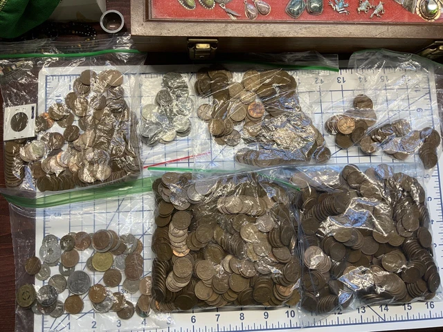 10LBS+P,D,S Lincoln Wheat Cent/Penny Lot, Steel Pennies ,Trade Tokens & MORE