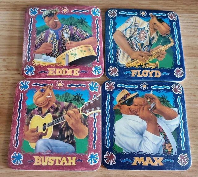 1993 Set of 4 Joe's Beach Club Coaster Set Camel Cigarettes VINTAGE