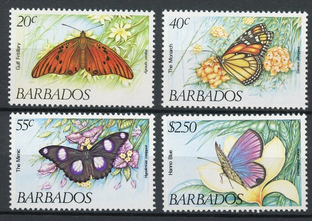 Barbados 575-578 postfrisch Schmetterling #HC419