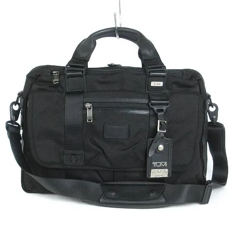 Tumi Alpha Bravo Pinckey Flap Brief Briefcase Shoulder Bag Business Hand 2Way