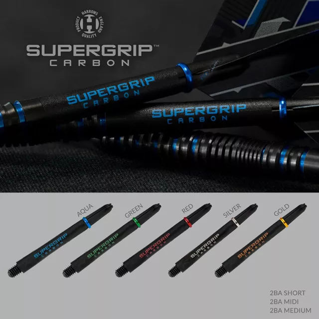 Harrows Supergrip Carbon Shaft mit Ring Dartschaft Farbe Größe wählbar Rabatt 2