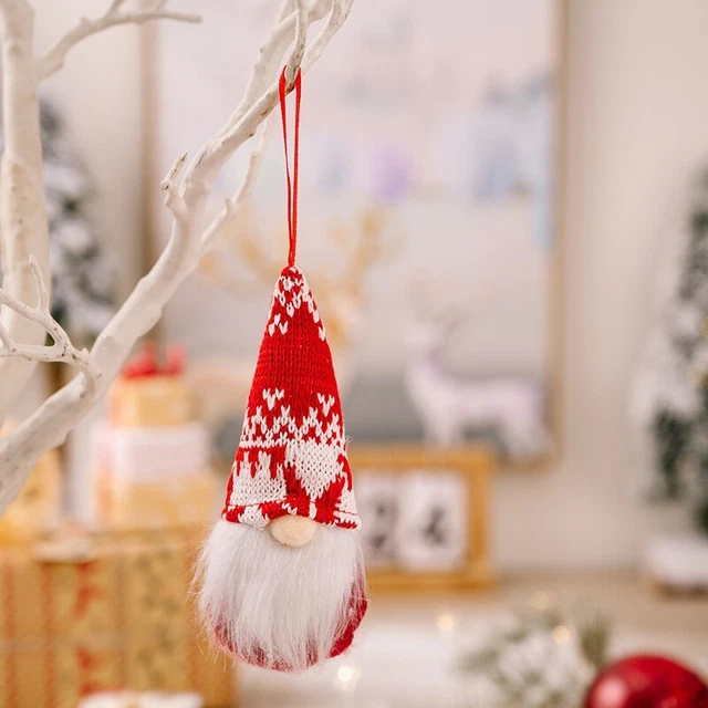 2023 Christmas Decor Dolls Snowman Santa Claus Xmas Hanging Table Ornament 2