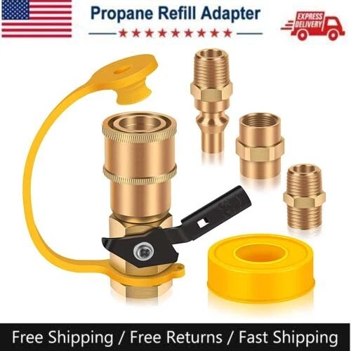 1/4& PROPANE HOSE Adapter RV Quickconnect Fittings BBQ Grill Adapter