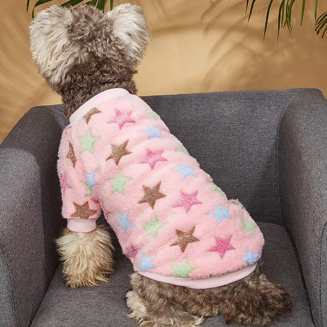 Welpen-Pullover mit Sternenmuster, atmungsaktiv, für Hunde, warmer zweibeiniger