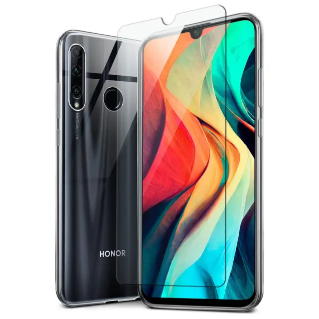 Handy Hülle für Honor 20 Lite / 20e Silikon Case Schutz Bumper mit Panzerfolie