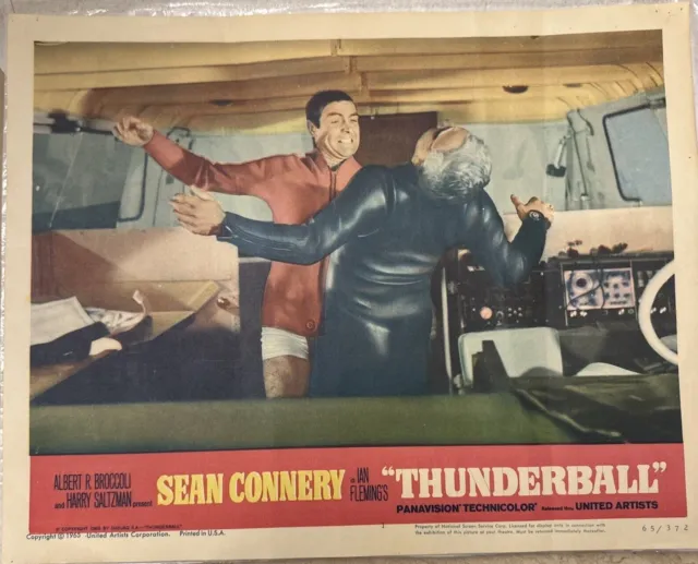 THUNDERBALL ORIGINAL RELEASE 1965 James Bond 11x14 Lobby Card Sean Connery