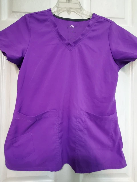 Barco KD110 Scrub Top size S-Purple/Grape V-Neck -Chest 20"/L 25.5"