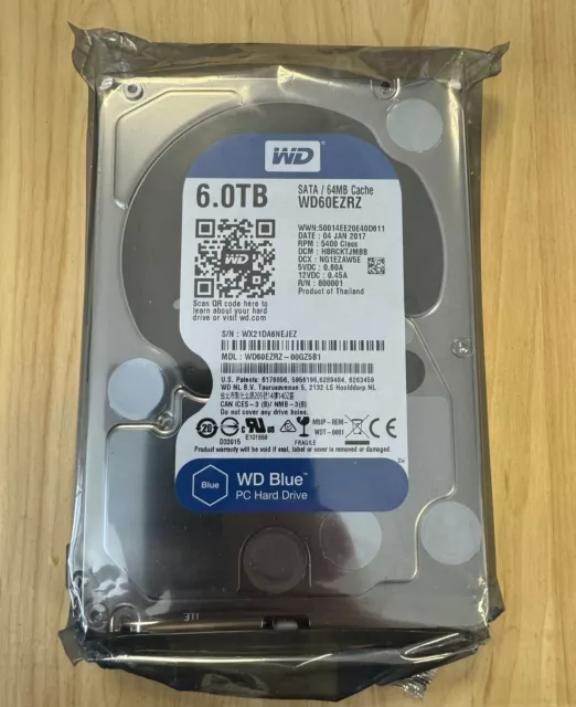 6 TB Western Digital WD60EZRZ WD blau 3,5" SATA HDD Festplatte