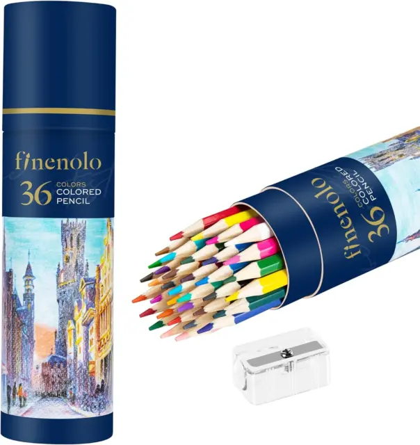 Paquete de 36 lápices de colores para libros de colorear para adultos, núcleo suave, lápices de dibujo artístico