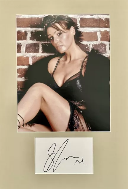 Suranne Jones HAND SIGNED 6x4 White Card & Sexy Photograph IN PERSON *COA*