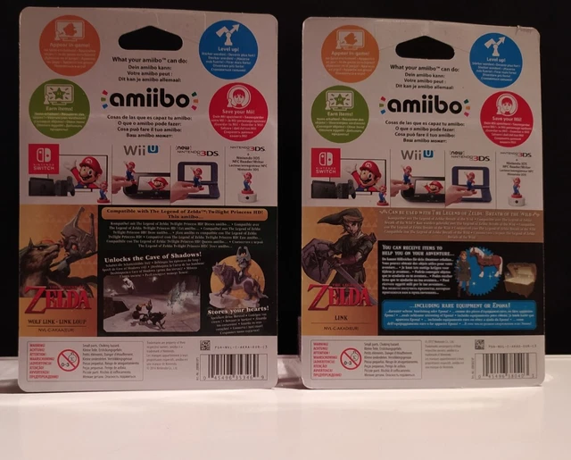 Lot Amiibo Link Twilight Princess + Wolf Loup Neuf Zelda Switch Nintendo 2