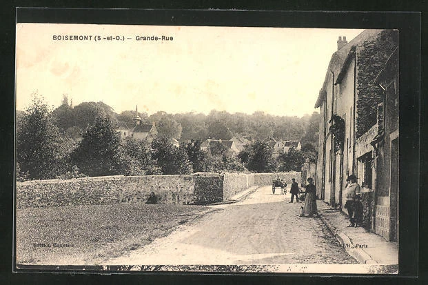 CPA Boisemont, Grande Rue, L´Eglise