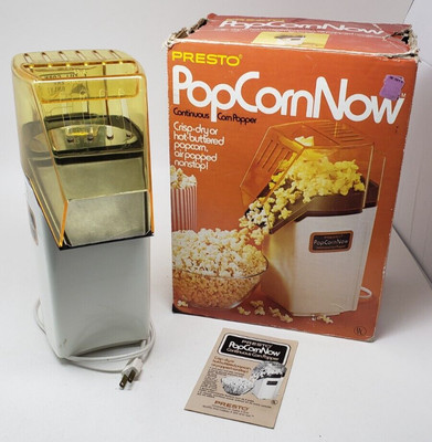Vintage Presto Popcorn Now Hot Air Continuous Corn Popper 0481001